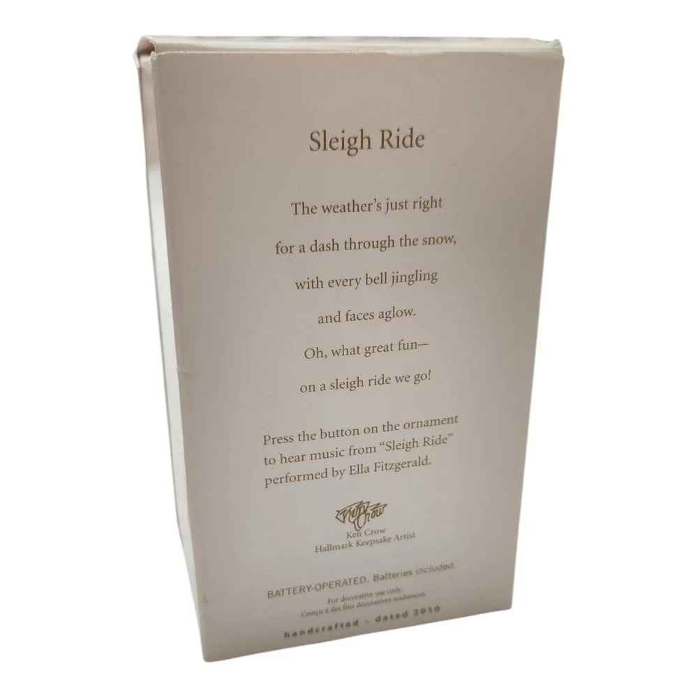 Hallmark Keepsake Sleigh Ride 2010 Polar‎ Bear Musical Ornament Ella Fitzgerald